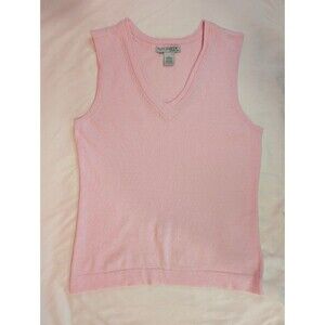 Women's Outlander Cashmere Blend Sweater Vest Soft Pink Small